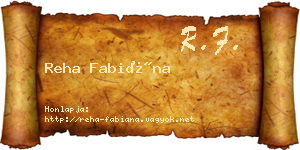 Reha Fabiána névjegykártya